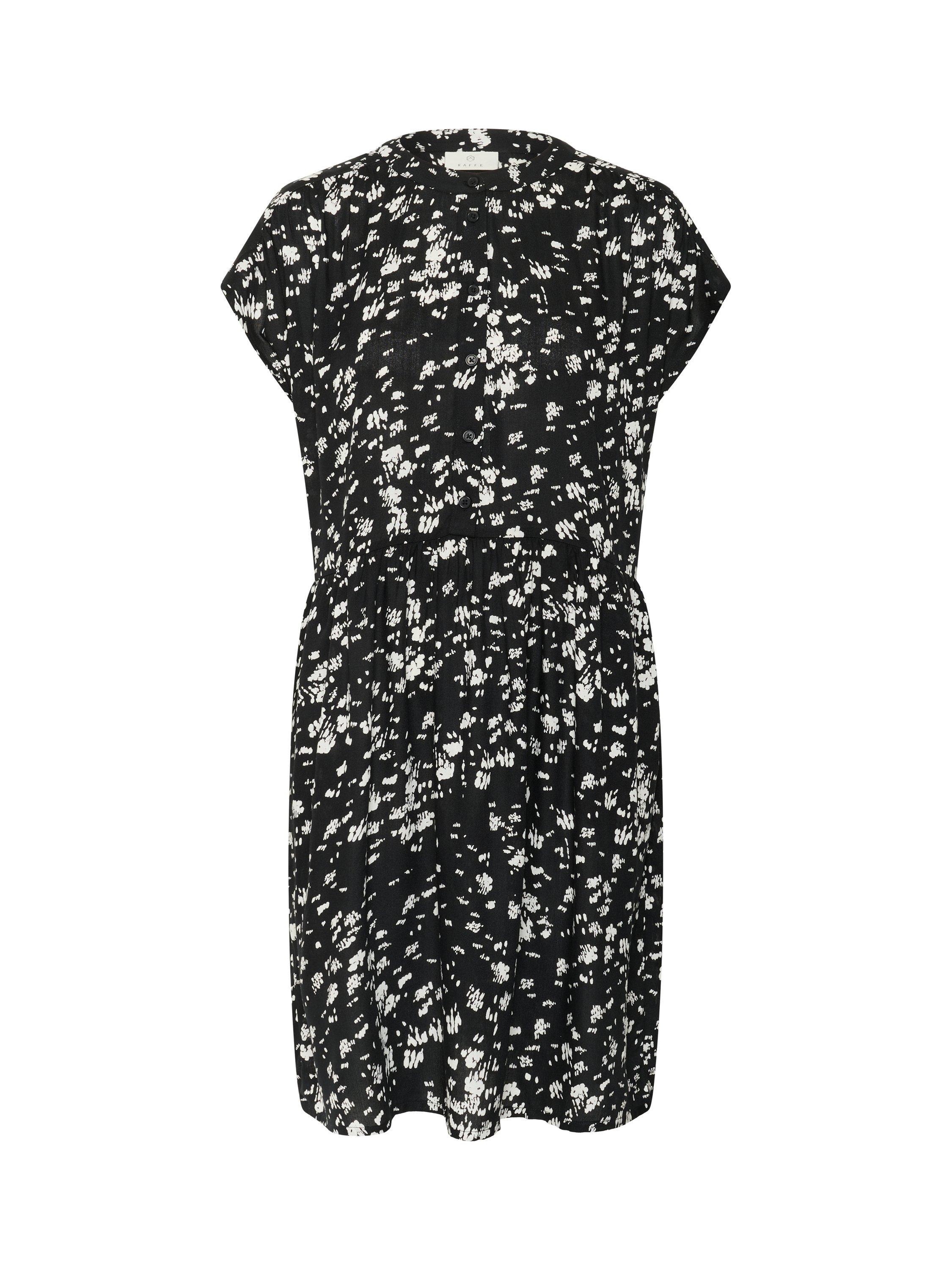 Product image 5 of 6, which shows KAFFE Beathe Abstract Short Sleeve Dress, Black/Multi, 8