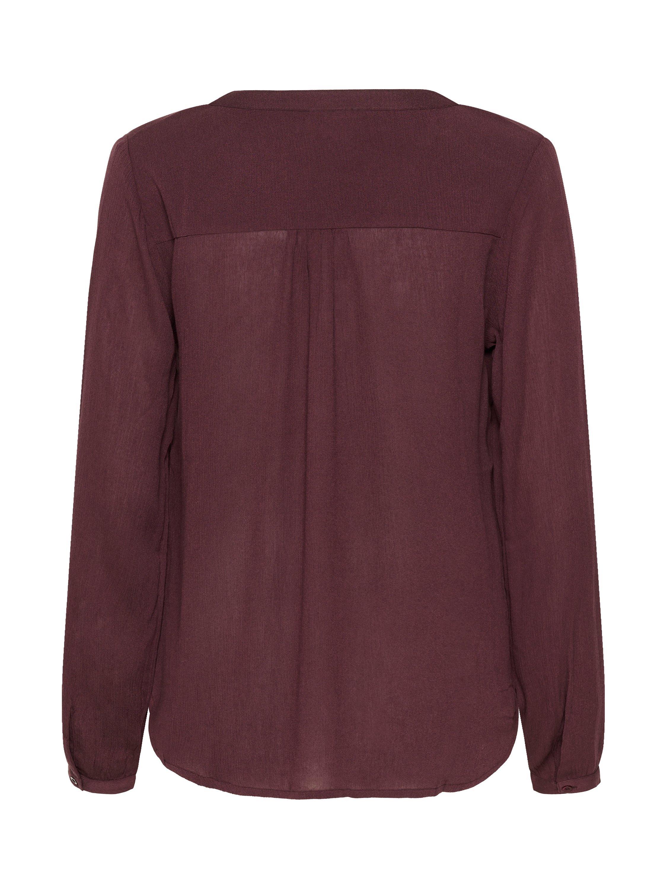 Product image 6 of 6, which shows KAFFE Amber V-Neck Long Sleeve Top, Mid Red, 8
