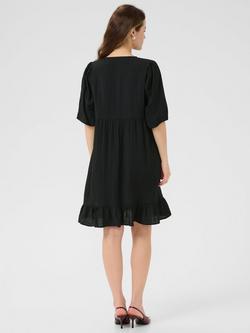 KAFFE Lianna A-Line Knee Length Dress, Black - view 2, Black