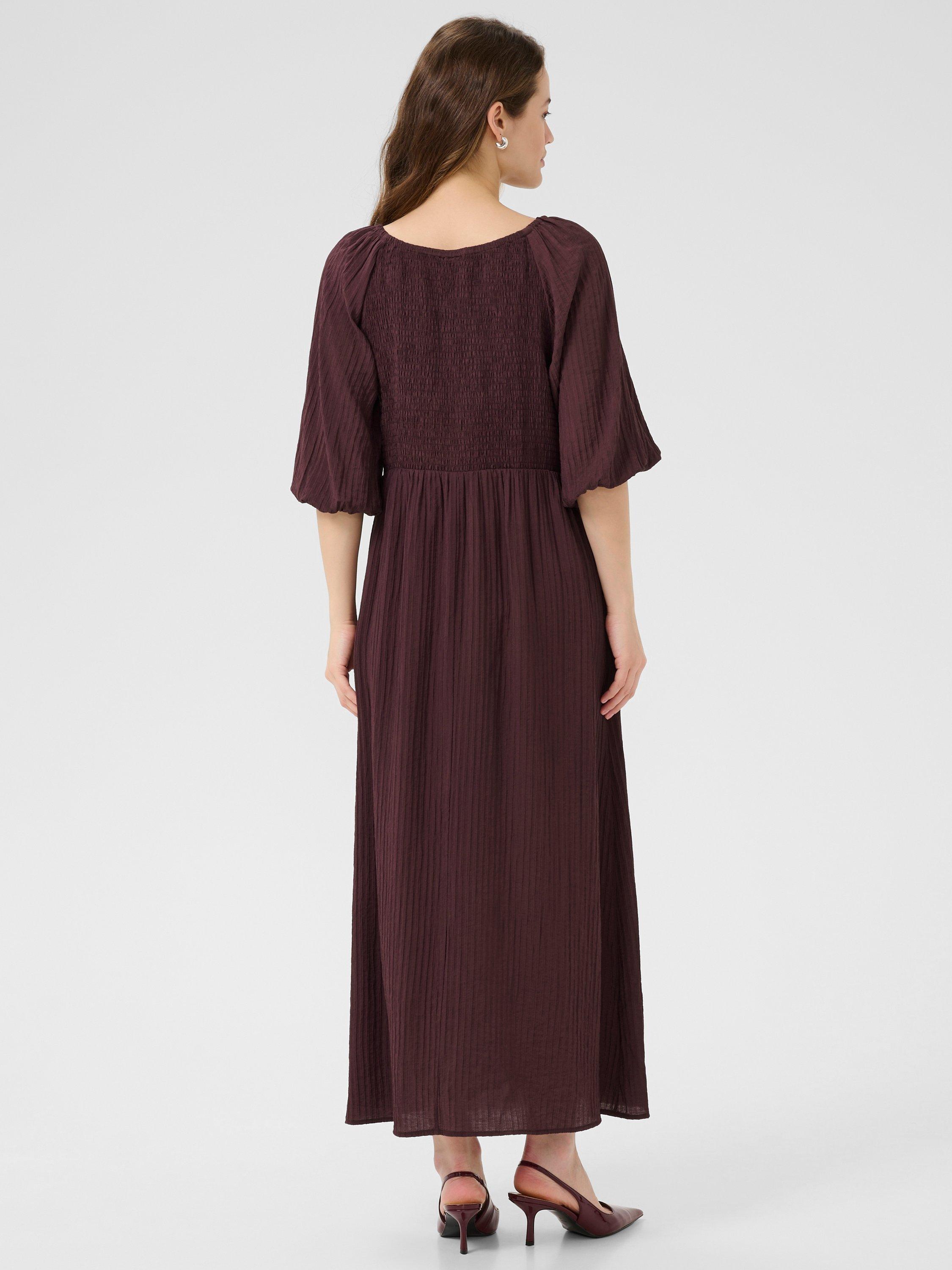 Product image 2 of 5, which shows KAFFE Lianna Smock Midi Dress, Mid Red, 10