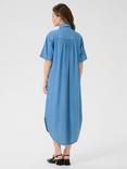 KAFFE Luise Denim Short Sleeve Midi Shirt Dress