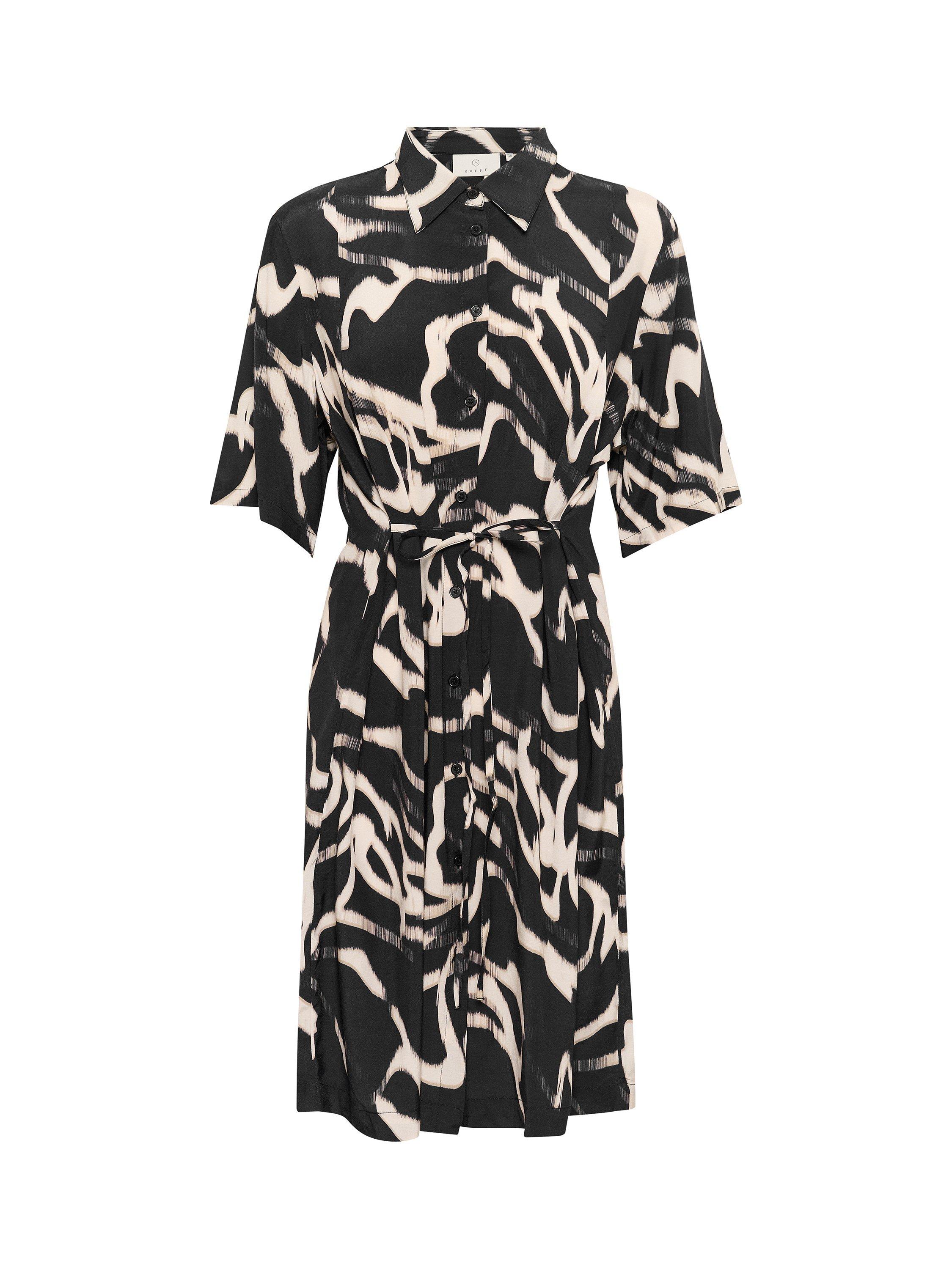 Product image 5 of 6, which shows KAFFE KAmartha Shirt Dress, Multi, 8