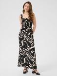 KAFFE Martha Abstract Maxi Dress, Black/Multi
