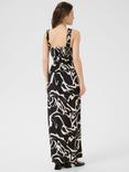 KAFFE Martha Abstract Maxi Dress, Black/Multi