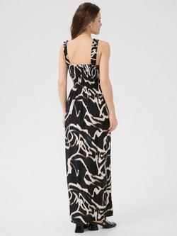 KAFFE Martha Abstract Maxi Dress, Black/Multi - view 2, Black/Multi