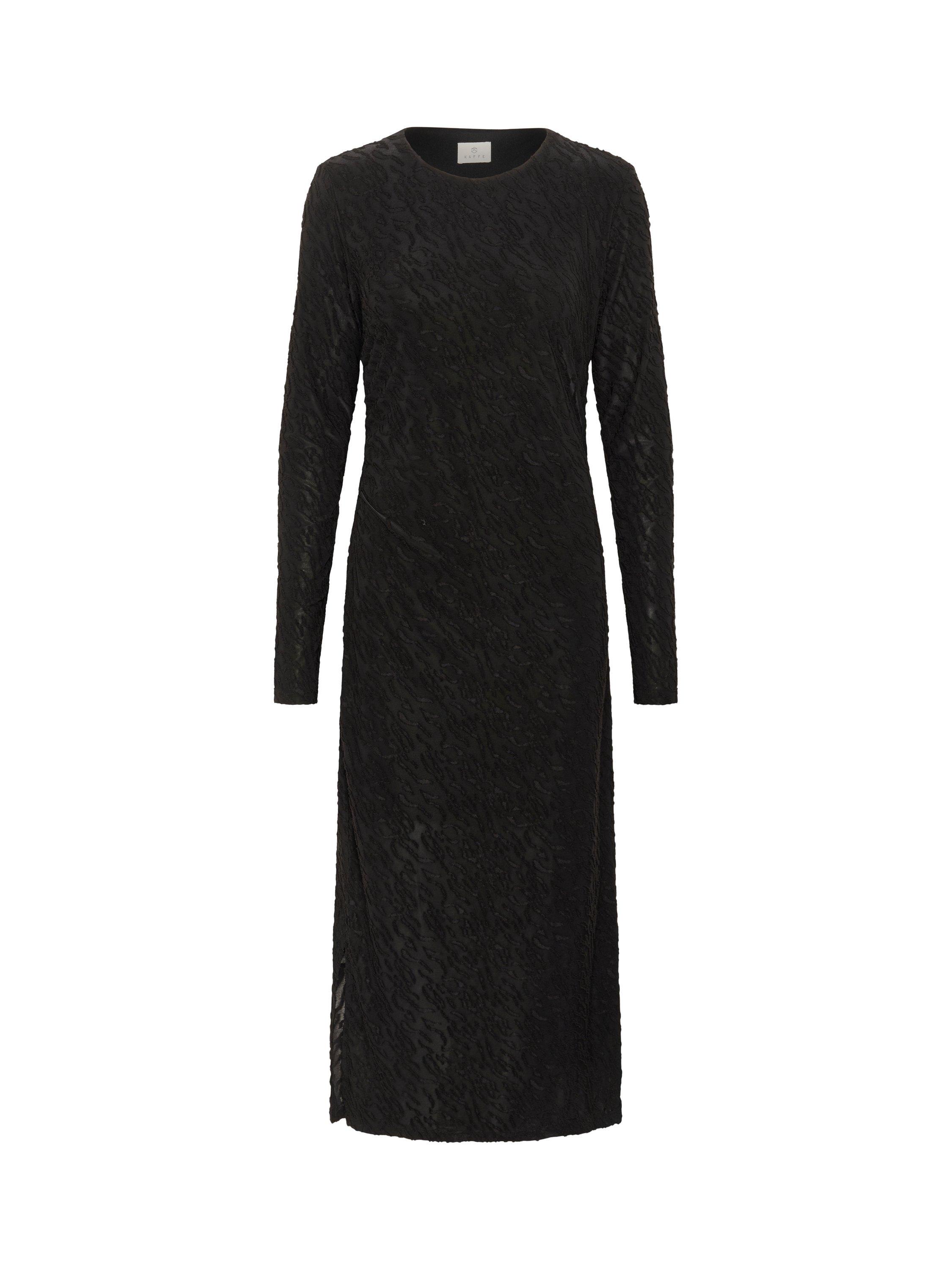 Product image 4 of 5, which shows KAFFE Zeverina Textured Maxi Dress, Black, XS