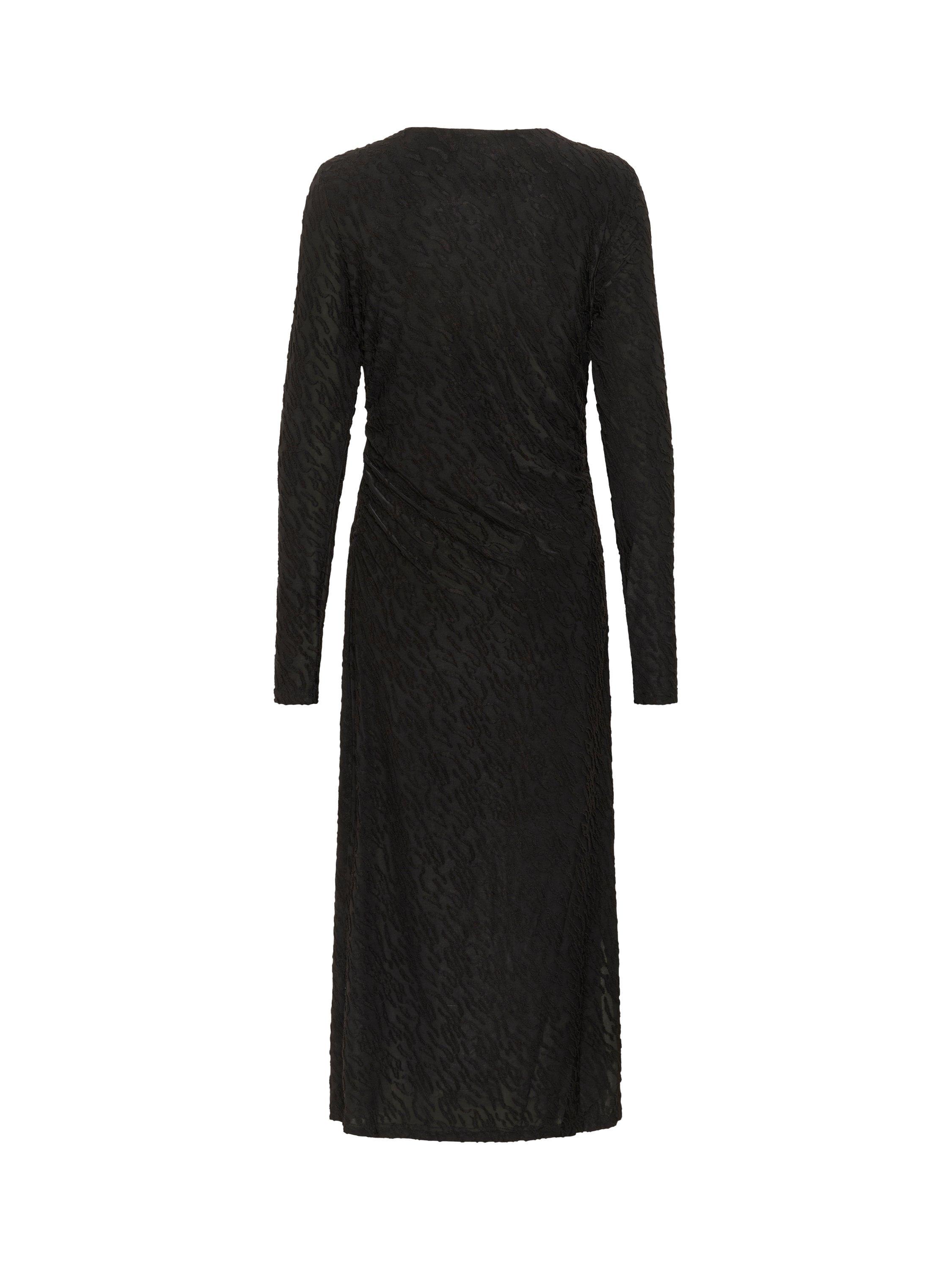 Product image 5 of 5, which shows KAFFE Zeverina Textured Maxi Dress, Black, XS
