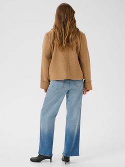 KAFFE Julia Pea Coat, Mid Brown - view 2, Mid Brown