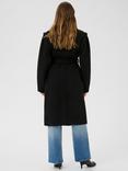 KAFFE Julia Long Trench Coat, Black