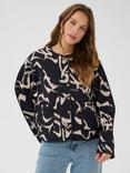 KAFFE Kayla Abstract Quilted Jacket, Black/Multi