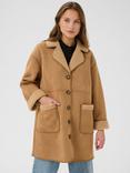 KAFFE Marlie Oversized Coat, Mid Brown