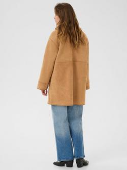 KAFFE Marlie Oversized Coat, Mid Brown - view 2, Mid Brown