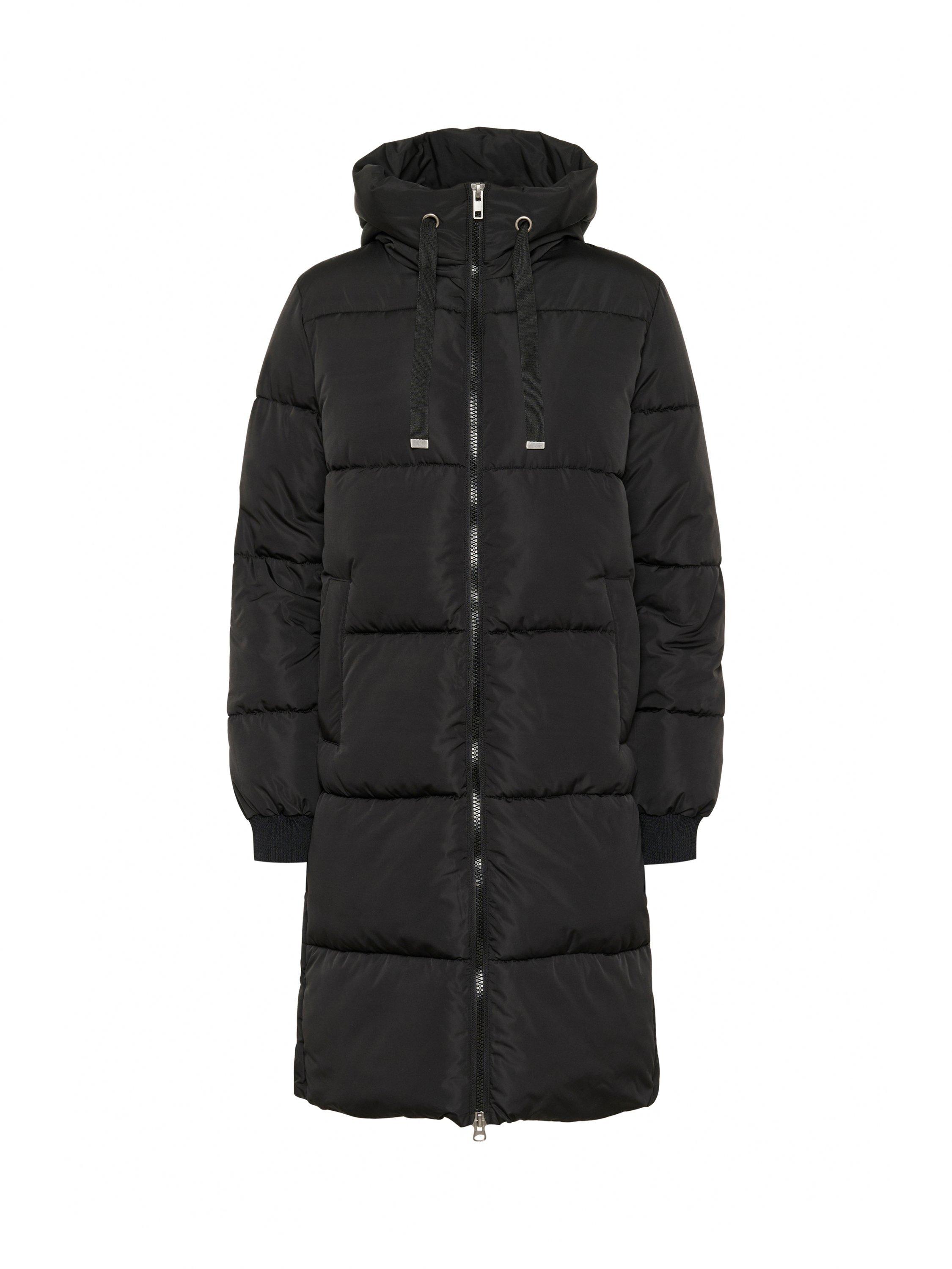 Product image 5 of 7, which shows KAFFE Anika Long Padded Hooded Puffer Coat, Black, 8