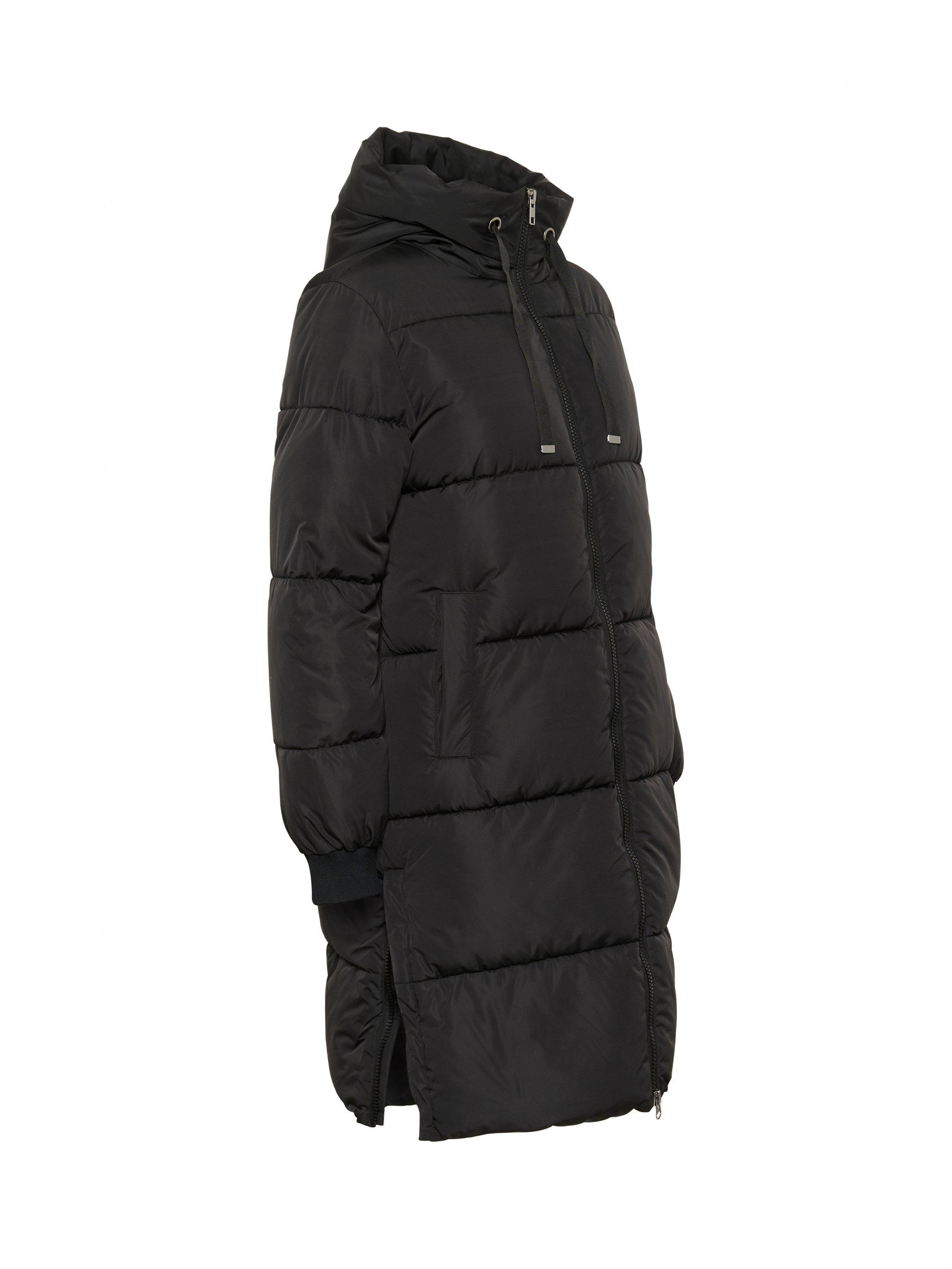 Product image 7 of 7, which shows KAFFE Anika Long Padded Hooded Puffer Coat, Black, 8