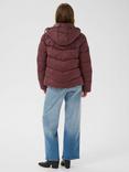 KAFFE Susanne Hooded Puffer Jacket, Mid Red