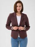KAFFE Kinnie Stripe Cuff Blazer, Mid Blue
