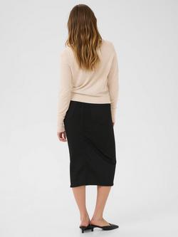 KAFFE Amalia Round Neck Cardigan, Beige - view 2, Beige