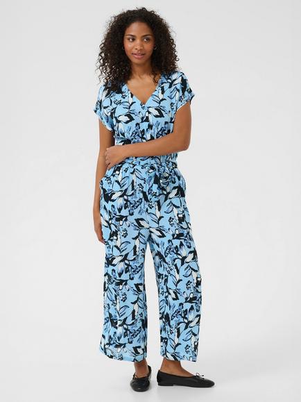 KAFFE KAmille Amber Printed Jumpsuit, Blue/Multi, Blue/Multi