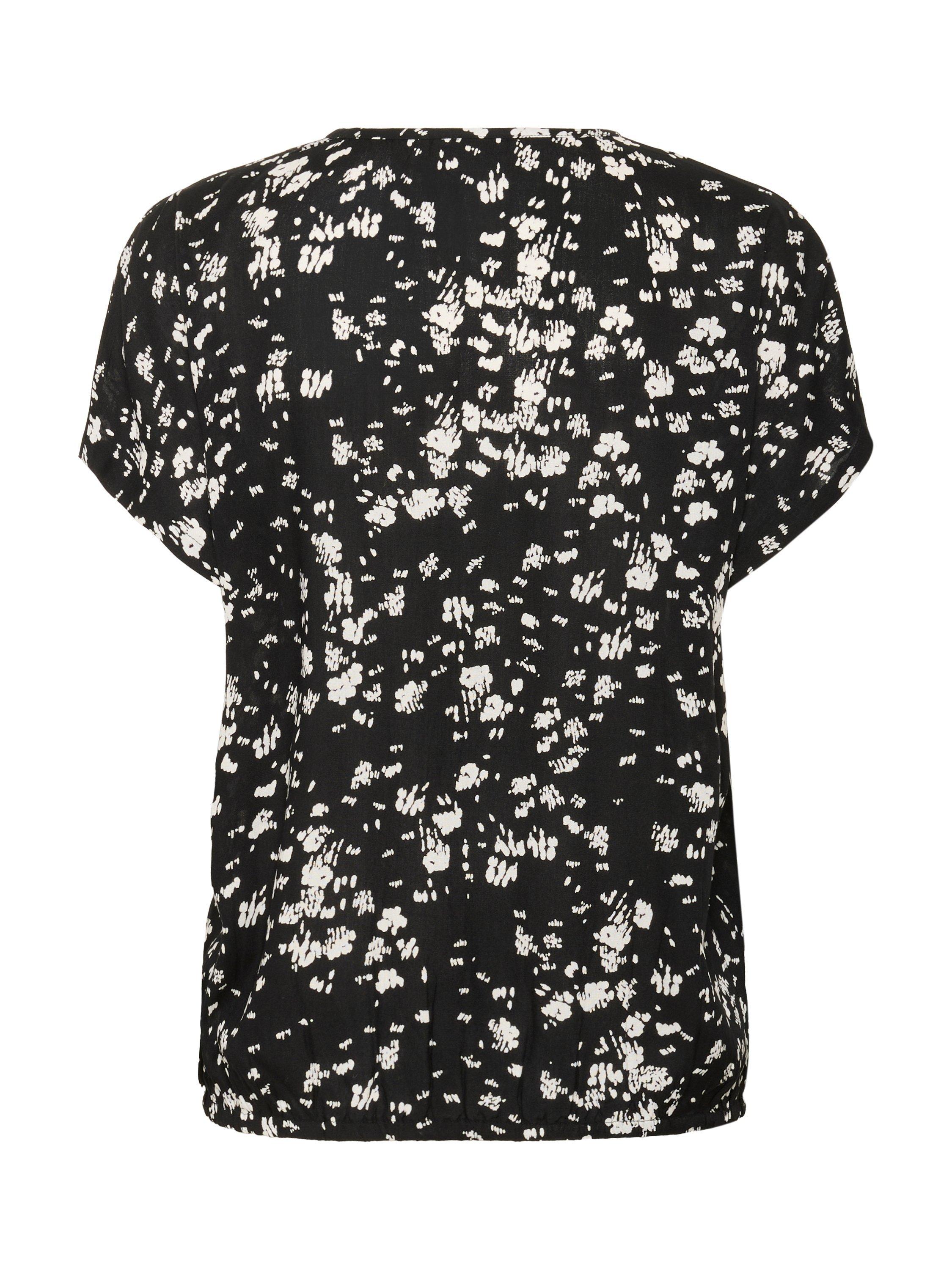 Product image 6 of 6, which shows KAFFE Beathe Floral Short Sleeve Top, Black/White, 8