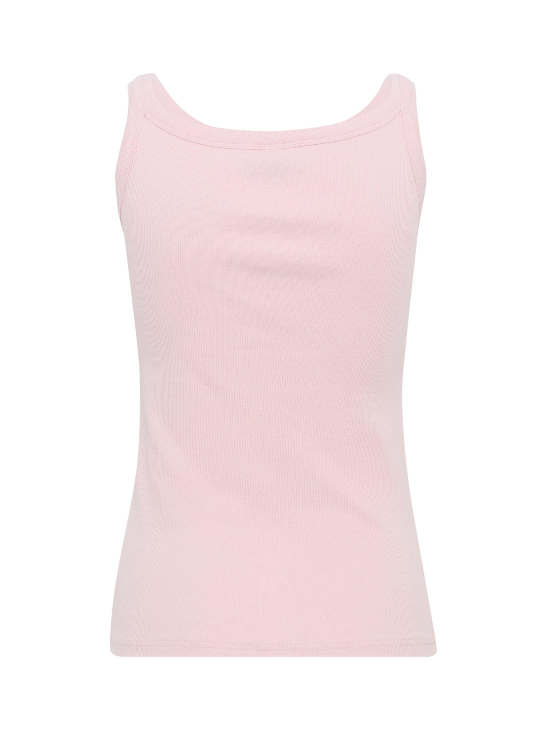 Product image 6 of 6, which shows KAFFE KAcarna Wide Straps Fitted Deep Cotton Tank Top, Lotus, XS