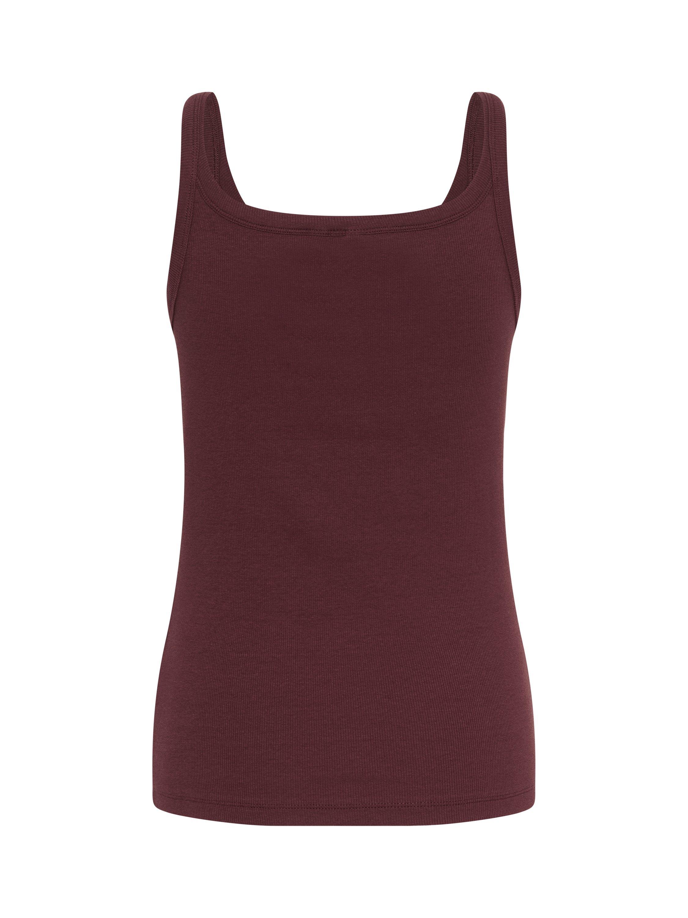 Product image 6 of 6, which shows KAFFE KAcarna Wide Straps Cotton Tank Top, Fudge, XS