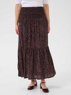 KAFFE Beathe Floral Midi Skirt, Multi, Multi
