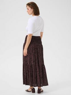 KAFFE Beathe Floral Midi Skirt, Multi - view 2, Multi