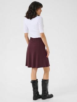 KAFFE KAjolen  A-Line Mixed Blend Jersey Skirt - view 2, Fudge
