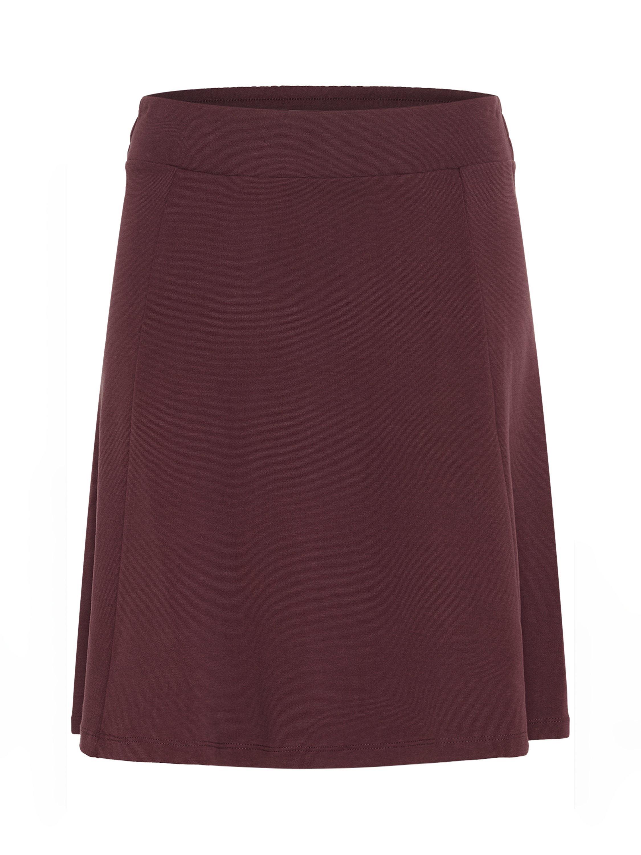 Product image 5 of 6, which shows KAFFE KAjolen  A-Line Mixed Blend Jersey Skirt, Fudge, XS