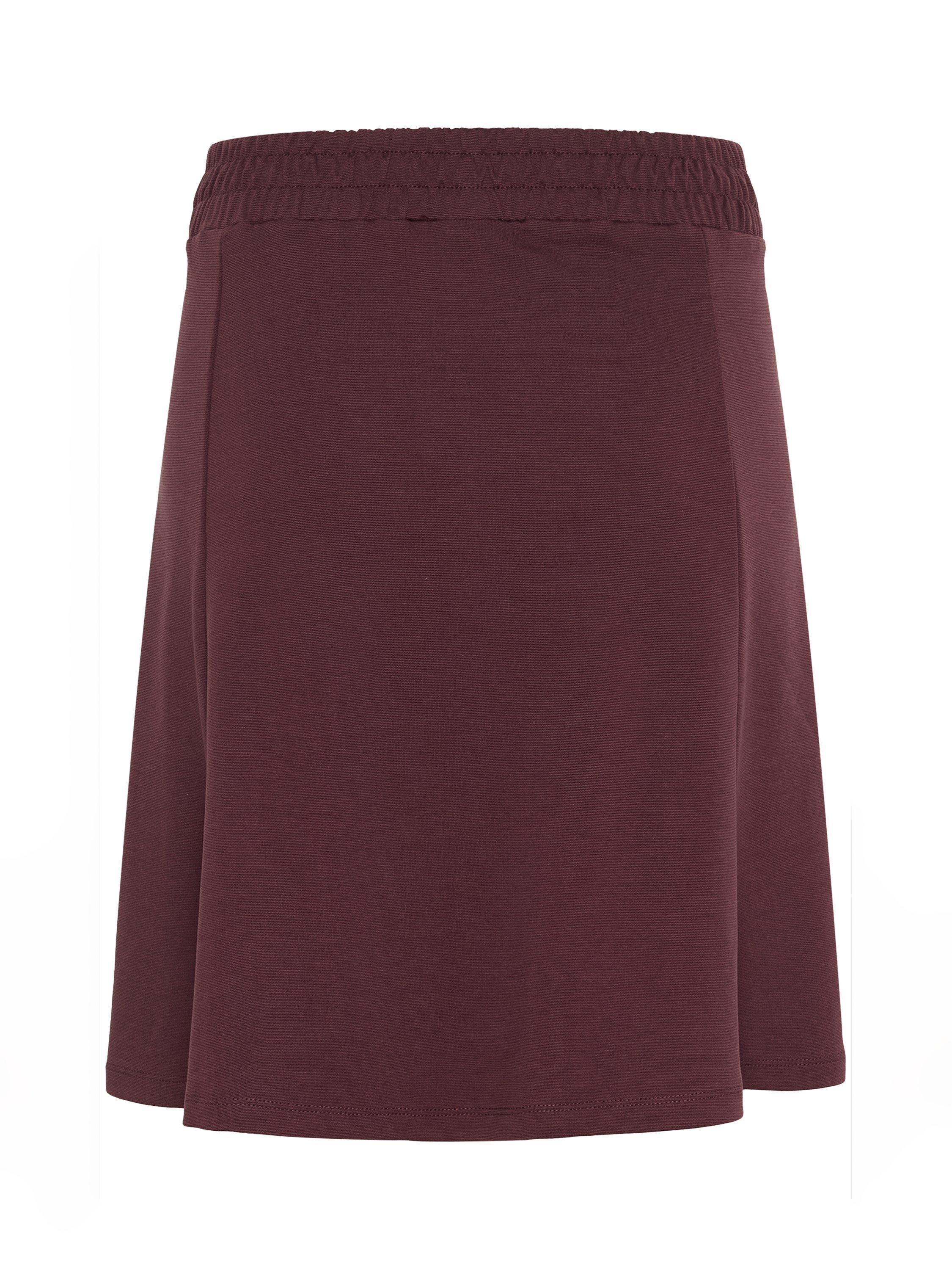 Product image 6 of 6, which shows KAFFE KAjolen  A-Line Mixed Blend Jersey Skirt, Fudge, XS