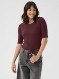 KAFFE Carna Round Neck T-Shirt, Mid Red