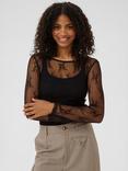 KAFFE KApenelope Floral Lace Long Sleeve T-Shirt