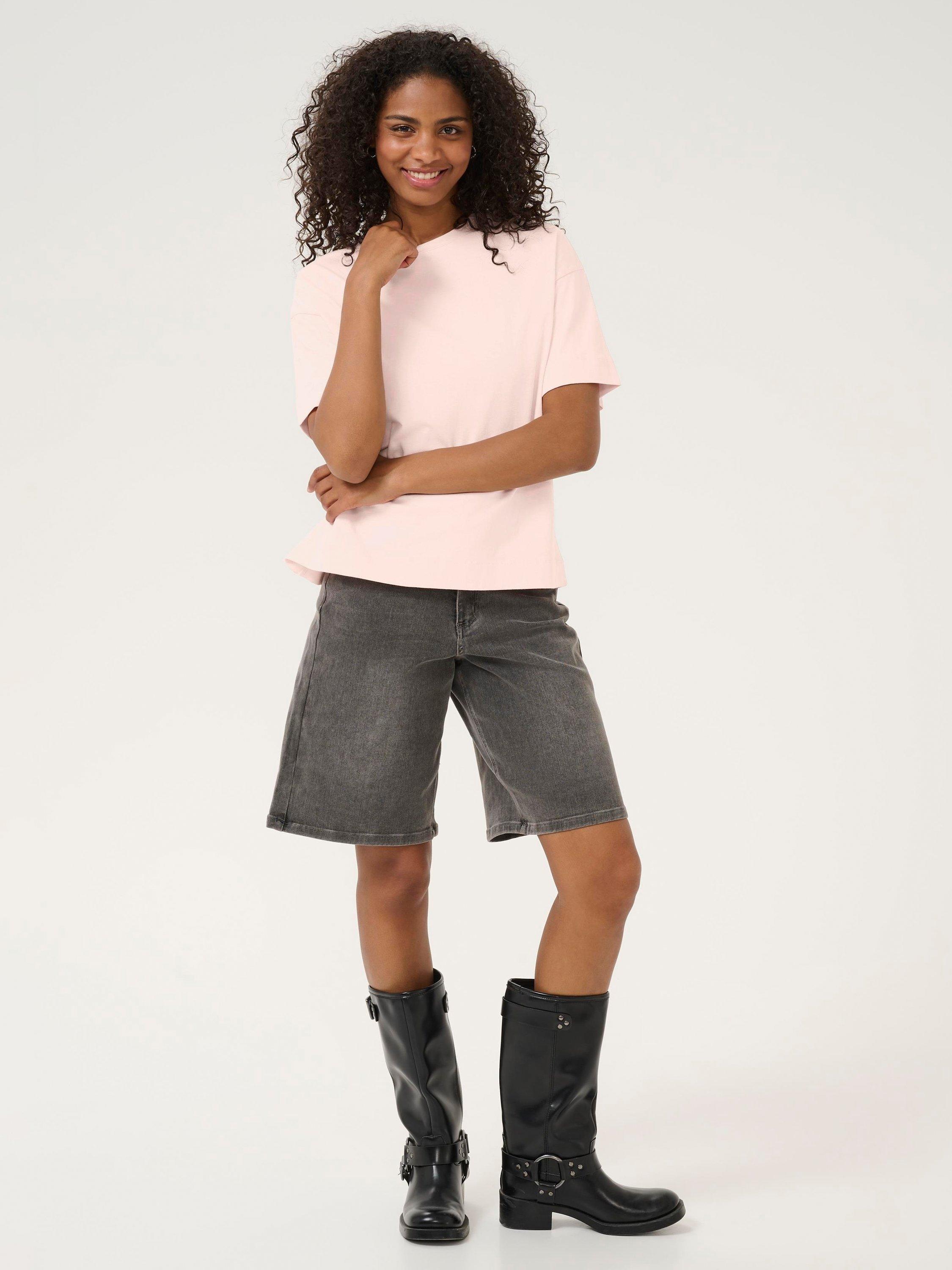 Product image 3 of 6, which shows KAFFE KAtomina Relaxed Fit T-Shirt, Lotus, XS
