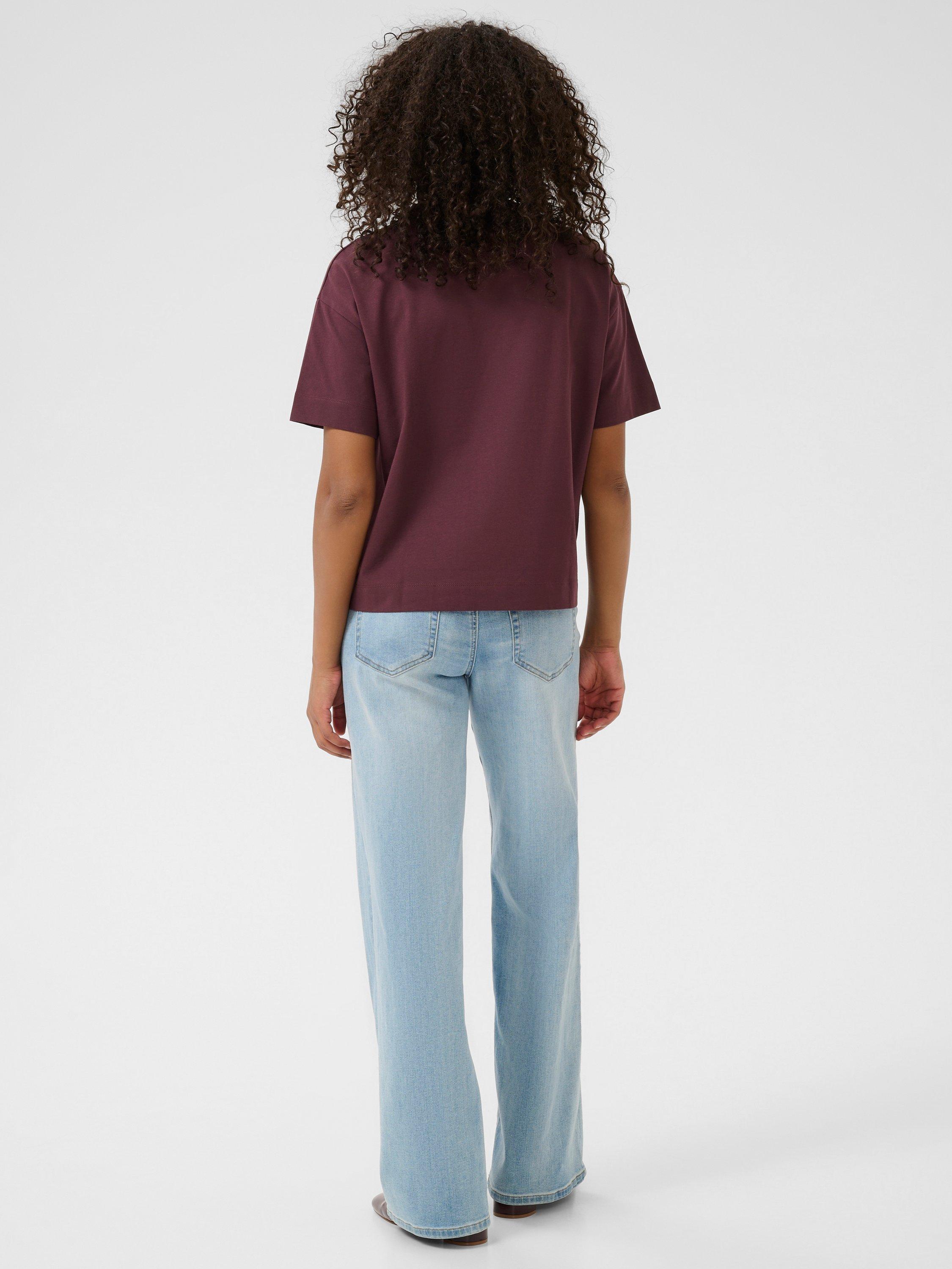 Product image 2 of 6, which shows KAFFE KAtomina Relaxed Fit T-Shirt, Fudge, XS