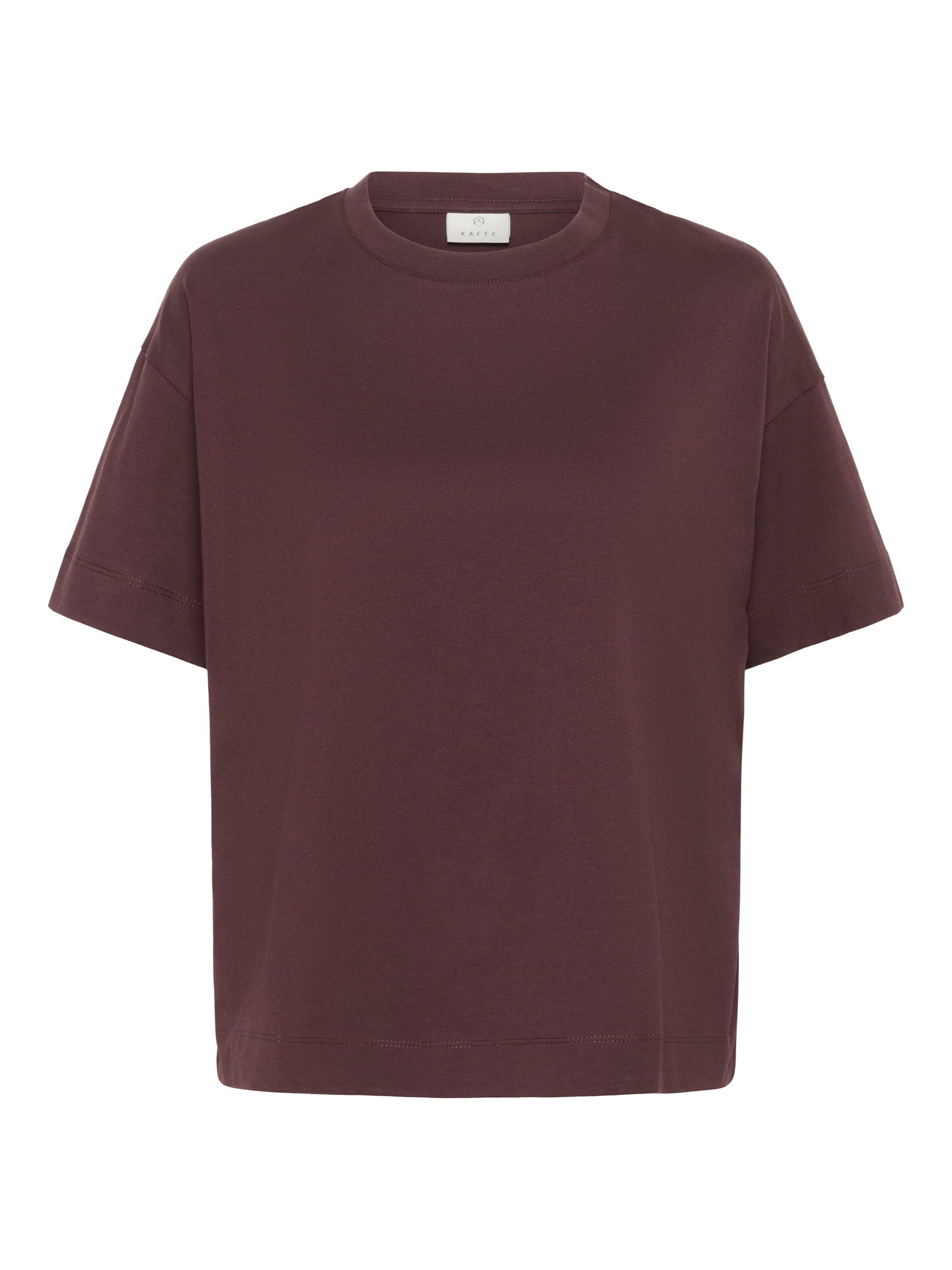 Product image 5 of 6, which shows KAFFE KAtomina Relaxed Fit T-Shirt, Fudge, XS