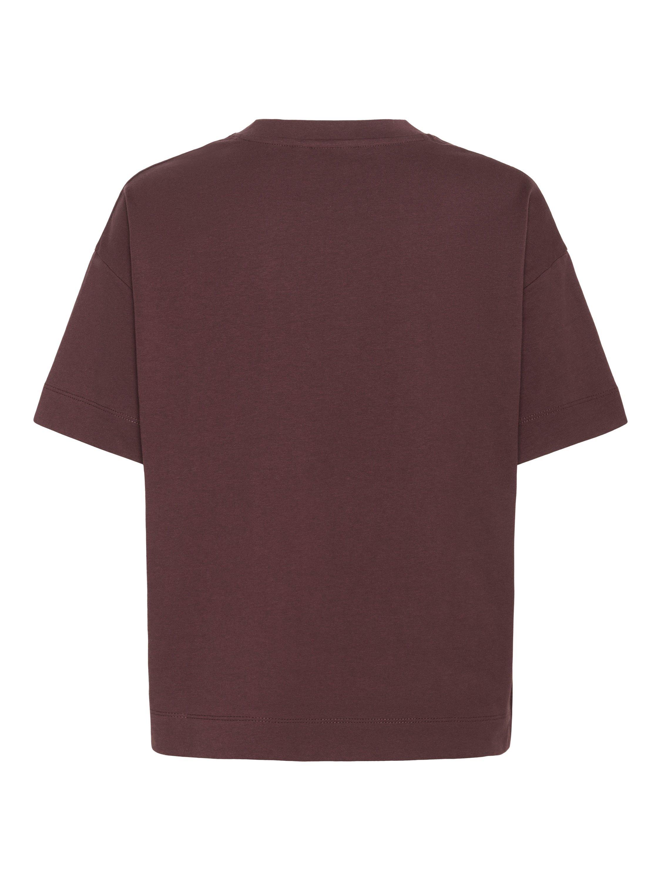 Product image 6 of 6, which shows KAFFE KAtomina Relaxed Fit T-Shirt, Fudge, XS