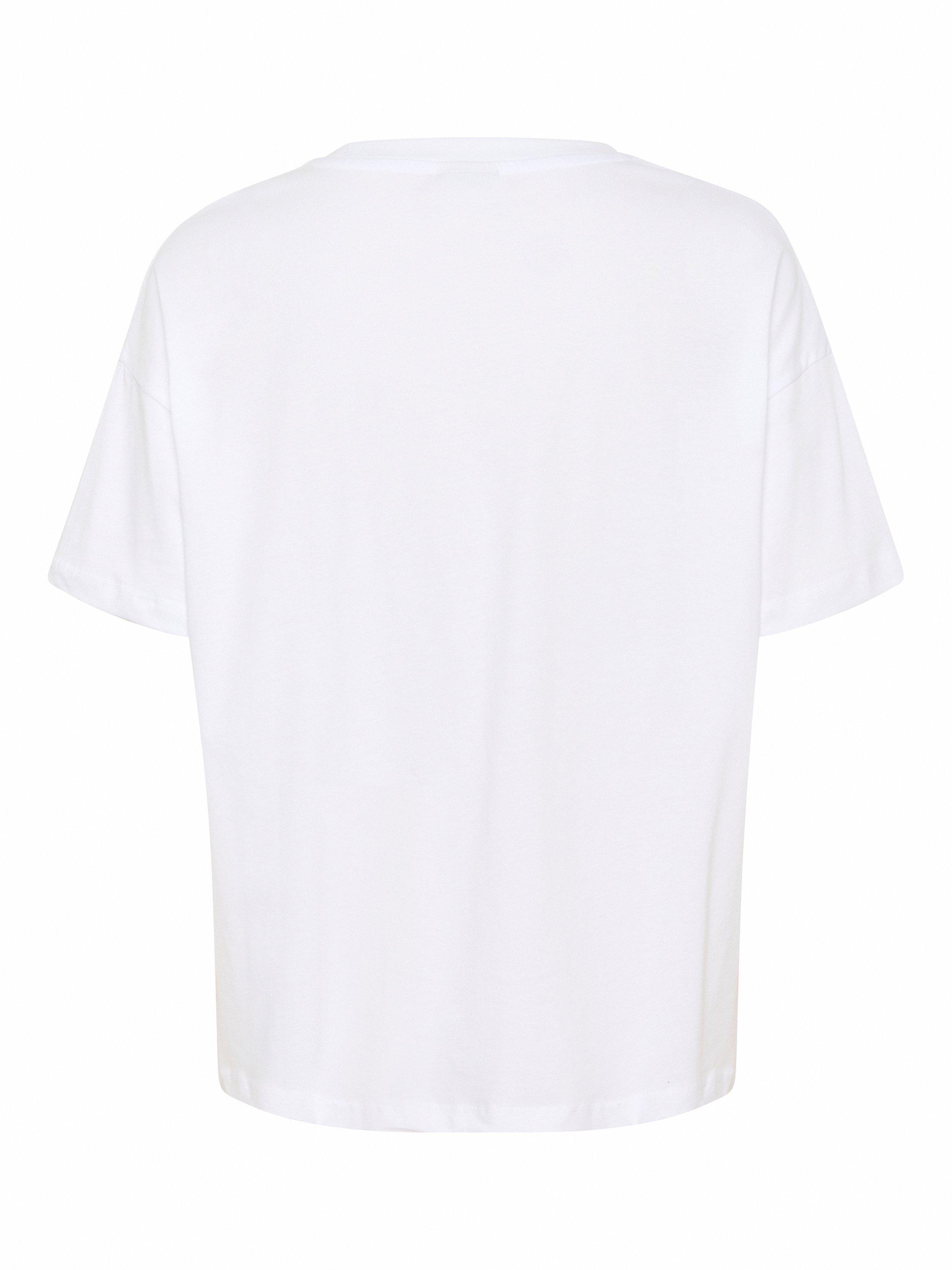 Product image 6 of 6, which shows KAFFE Vivie Flower Graphic T-Shirt, White/Multi, XS