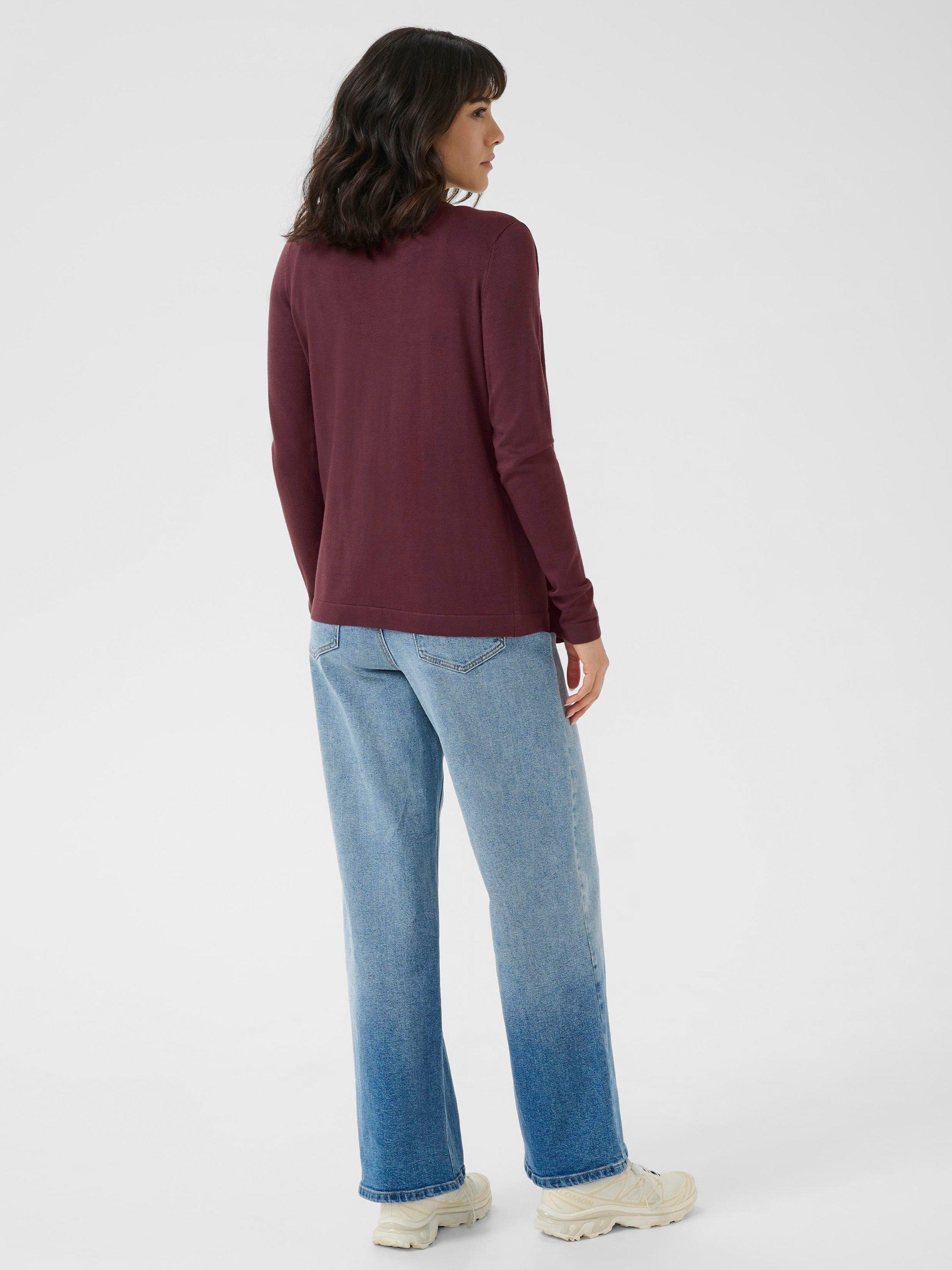 Product image 2 of 6, which shows KAFFE KAfenia Cardigan, Mid Red, XS
