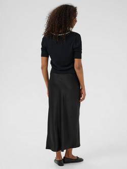 KAFFE KAmally V-Neck Short Sleeve Contrast Cardigan - view 2, Black/Multi