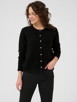 KAFFE Niel Round Neck Cardigan, Black, Black