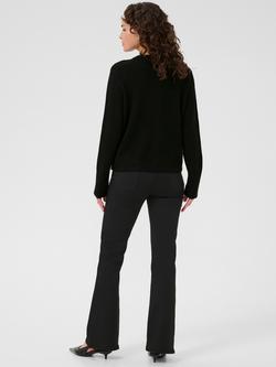 KAFFE Niel Round Neck Cardigan, Black - view 2, Black