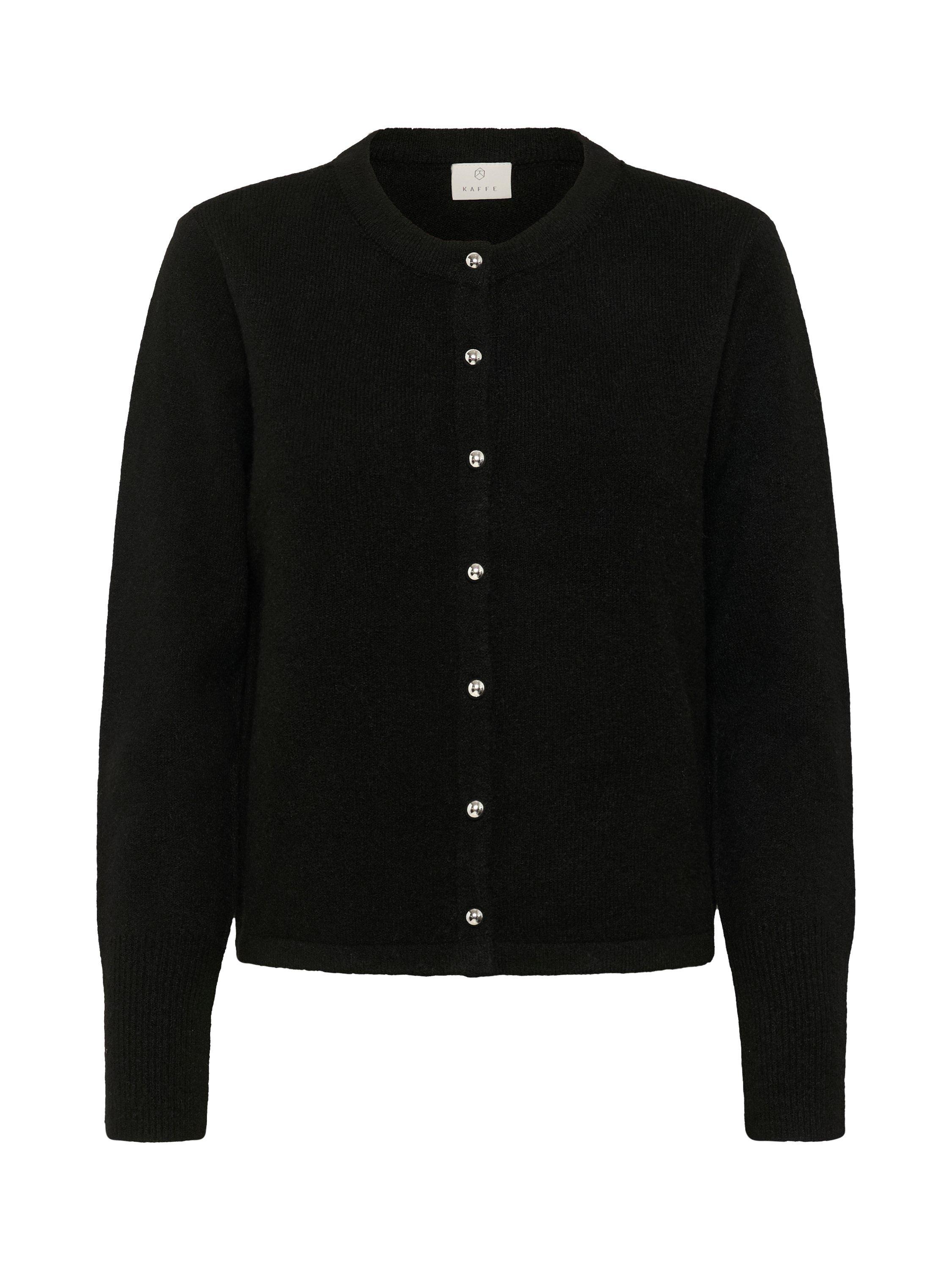 Product image 5 of 6, which shows KAFFE Niel Round Neck Cardigan, Black, XS