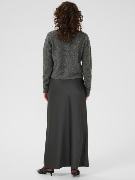 KAFFE Roxy Embellished Neck Cardigan, Mid Grey - view 2, Mid Grey