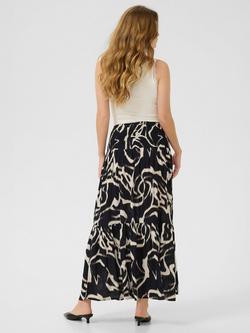 KAFFE Beathe Abstract Maxi Skirt, Black/Multi - view 2, Black/Multi