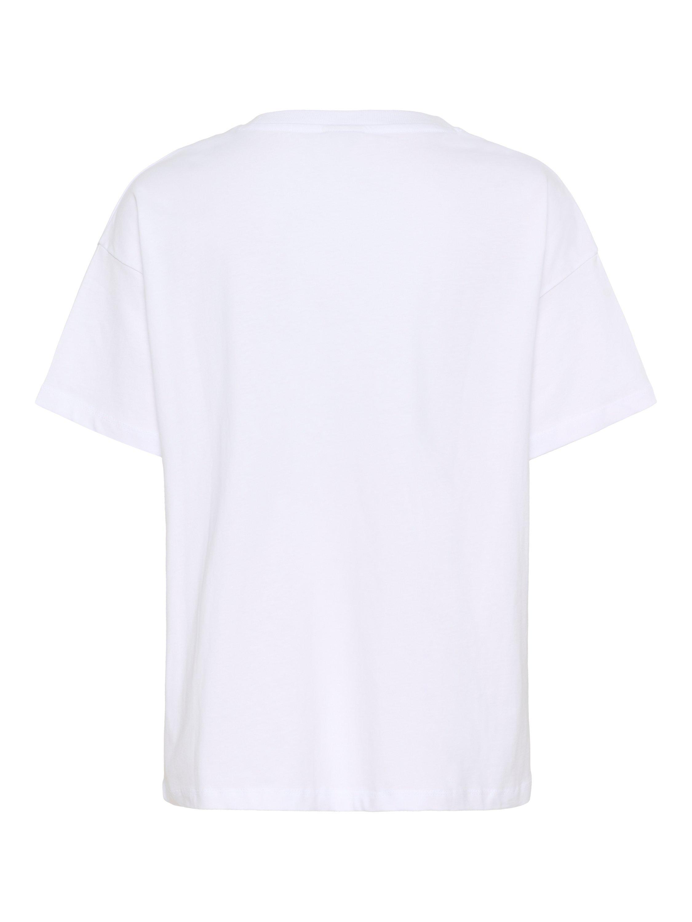 Product image 6 of 6, which shows KAFFE Adelina Paris Graphic T-Shirt, White/Multi, XS