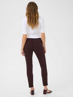 KAFFE KAlea Cotton Blend Cropped Chino Trousers - view 2, Fudge