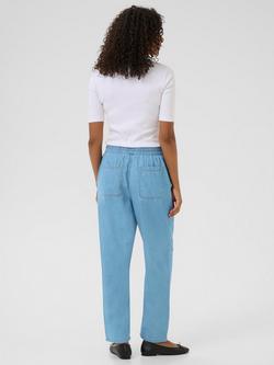KAFFE KAluise Mid Rise Cotton Denim Barrel Pants - view 2, Mid Blue