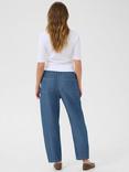 KAFFE KAluise Mid Rise Cotton Barrel Pants