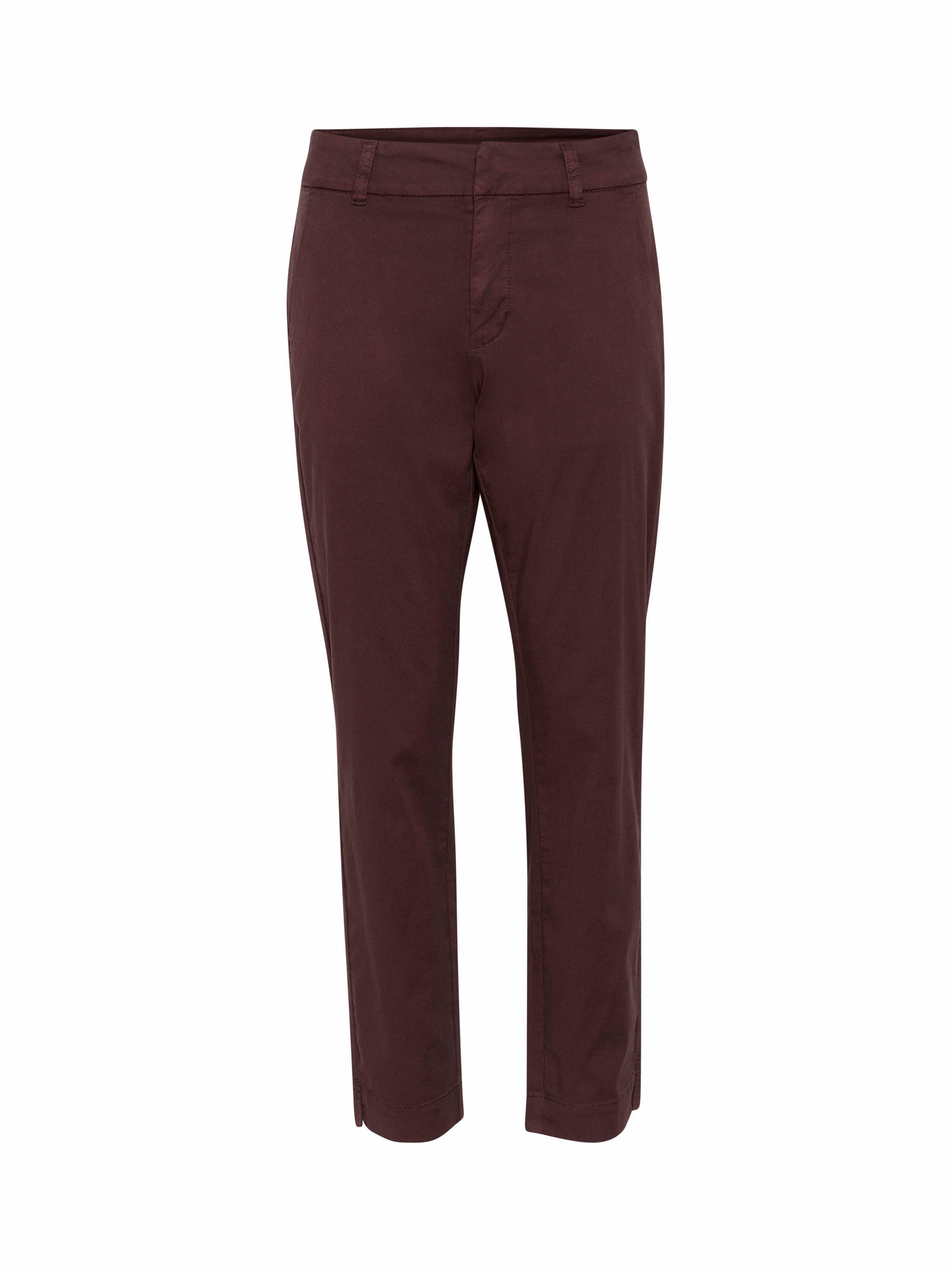 Product image 5 of 6, which shows KAFFE KAmette Tailored Mid Cropped Cotton Trousers, Fudge, 8