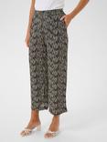 KAFFE KAmille Amber Patterned Trousers, Black/Multi